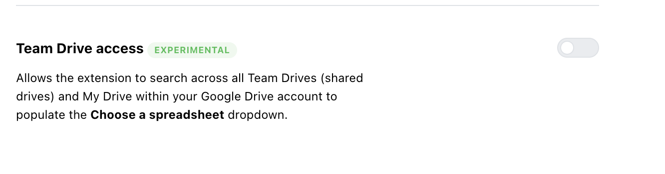 Shared Drive support setting