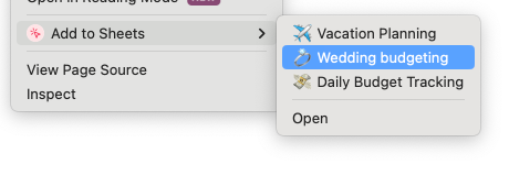 add to sheets columns