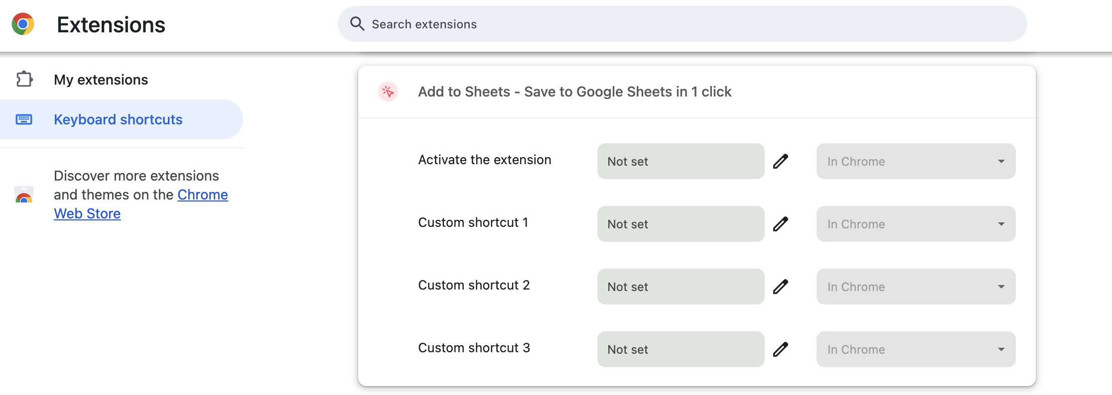 Chrome keyboard shortcuts